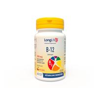 LongLife® B12 1000 mcg | Vitamine B-12 | Formule exclusive sublinguale à haute dose | Absorption élevée | 2 mois de traitement | 60 comprimés | Végan et sans gluten