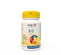 LongLife B12 50 mcg | Vitamine B-12 | Formule exclusive sublinguale | Absorption élevée | 2 mois de traitement | 100 comprimés | Végan et sans gluten