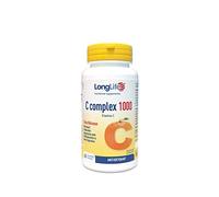 LongLife® C Complex 1000 t/r | Haute dosage 1000mg de vitamine C | Avec bioflavonoïdes d’agrumes | Time Release | Système immunitaire | Végan et sans gluten