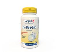 LongLife® Cal-Mag-Zinc | Calcium magnésium et zinc avec vitamine D | Biodisponibilité élevée | Aide le système nerveux et la santé des os | 60 comprimés | Végétarien et sans gluten