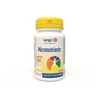 LongLife® Micronutrients 30 cpr | Multivitamines et minéraux | Bien-être psychophysique femme et homme | Fonction immunitaire | Énergie et vitalité | Sans gluten