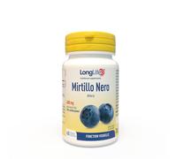 LongLife® Mirtillo Nero | Extrait standardisé à 36 % en anthocyanosides (Mirtoselect®) | Minimum 800 mg | Bien-être visuel et microcirculation | Jusqu’à 1 mois de traitement | Végan et sans gluten