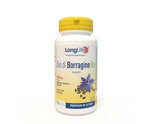 LongLife® Olio di Borragine Bio 1300 | Huile de bourrache titré à 20 % en GLA | Oméga-6 | Beauté de la peau et confort articulaire | Jusqu’à 50 jours de traitement | BIO et sans gluten