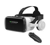 LONGLU Casque VR pour Téléphones Portables à Écran 4,7-6,7 Pouces Lunettes de Réalité Virtuelle 3D Bluetooth avec Contrôleur Compatible avec iPhone et Samsung Android Cellphone etc. (avec contrôleur)