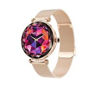 LONGLU Montre Intelligente pour Femmes avec Appel téléphonique Bluetooth pour iPhone et téléphones Android Tracker de Fitness Multi-Sport avec réponse/appels imperméable (Doré)