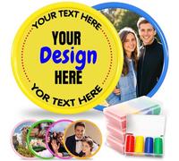 longnili Personalized Poker Chips with Your Design | 100pc Custom Drink Tokens Set/Case | Heat Transfer Printing for Photo, Logo & Text