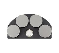 LONGONGAN 4 - Support pour coupelle d’huile de montre pour horlogers, support de graisse pour montres en alliage d’aluminium avec couvercles et tampon en coton, rack de rangement compact pou