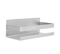 LONGONGAN Étagère de Douche en Acier Inoxydable, Support de Douche Mural sans perçage avec Finition brossée, étagère de Salle de Bain étanche, antirouille et Auto-adhésive pour carrelages et