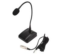 LONGONGAN Microphone à condensateur à col de Cygne, Microphone de Bureau Professionnel Filaire avec Prise Jack 6,35 mm, col de Cygne réglable pour la Diffusion de conférences et de Discours,