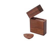 LONGONGAN Support pour médiators en Bois, étui spécial en Forme de Briquet avec Sac de Rangement, Design Amusant Unique pour Les guitaristes Amateurs de Musique, Construction en Bois