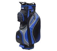 Sac chariot de golf Longridge Deluxe Lite - 14 voies, 9 poches - Noir/Char/Blue TU