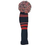 LONGRIDGE Pom Pom Driver Couvre tête de Golf - Noir/Rouge