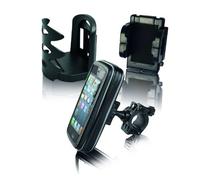 LONGRIDGE Support Téléphone - Chariot pour Golf Pack De 3 Noir | Guidon fixation, rotatif écran, gps navigation, appareil maintien, robuste attache, mobile.