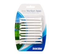 LONGRIDGE Tee de Golf en Plastique à Faible Friction (Paquet de 10) - Blanc