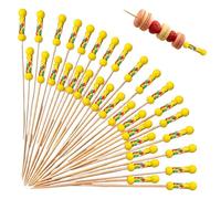 Longs -Dents, 100 Pièces Brochettes Décoratives avec Perle et Corde, Brochettes de 12 cm pour Apéritifs et Amuse-Bouches, Pour Soirées Cocktail, Mariages, Boissons, Fruit, Desserts