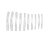 Longs faux ongles conseils 10 pièces de haute qualité matériau ABS Salon Nail Art conception faux ongles ensemble pour manucure professionnelle apprentissage bricolage Extension (Couleur transparente