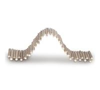 Longs Ponts Suspendus pour Hamsters, Tunnel Pliable pour Cochons d'Inde Jouet à Mâcher pour Petits Animaux Jouet D'échelle d'escalade 30 à 60 Cage de Chinchilla de Rampe en Bois (60CM)