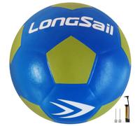 LONGSAIL Ballon de football en caoutchouc haute qualité bleu/vert - Taille 4