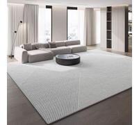 LONGSAO Tapis Grande Salon 160 x 230 cm Lavable Antidérapant Moelleux Décoratif pour Chambre Lignes géométriques Modernes Grises