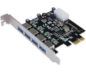 Longshine Carte USB 3.0 PCIe 4 * Externe avec câble d'alimentation SATA - Serial ATA - SATA, LCS-6380-4