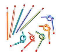 Longsing Crayons Flexibles Crayon à Papier Flexible 50 Pièces de Bandes de Couleur Douce avec Gomme Amusante et Crayon Magique Pratique pour Cadeau pour Enfants