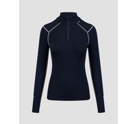 Longsleeve Thermoactif Bleu Marine Pour Femmes Helly Hansen Lifa Merino Midweight 1/2 Zip 49377-596