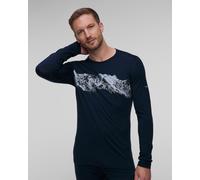 Longsleeve Thermoactif Bleu Marine Pour Hommes Icebreaker Mer 200 Oasis Ls Ib0a56qu-401