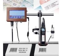 LONGTEAMOON Imprimante à Jet d'encre Automatique, Imprimante à Jet d'encre Industrielle Imprimant des Logos Ou des éTiquettes sur Une VariéTé De Surfaces, Y Compris Le MéTal, Le Verre,12.7MM