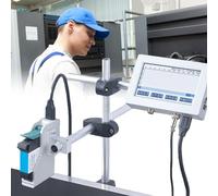 LONGTEAMOON Imprimante à Jet d'encre en Ligne Automatique Écran Tactile de 5 Pouces Codeur de Date Haute résolution Codes à Barres Codes de lot Système de Machine de Codage et de marquage continu