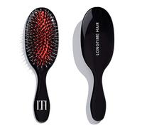 LONGTIME HAIR® Brosse à cheveux pour extensions de cheveux, perruques et postiches | Poils de sorbier naturels et poils en nylon | Idéal pour démêler et entretenir les extensions de cheveux humains