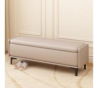 Longue Banquette Rangement Extra Acolchada en Cuir Banquette pour Chambre Coucher Fin Du Lit avec Grand Espace Modern Organisateur Banc Armoire avec Couvercle Abattable(F,170*40*40CM/66.9*15.7*15.7IN)