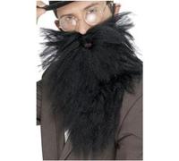 Longue Barbe Et Moustache Noir - Noir Noir G