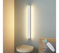 Longue Barre LED Applique Murale Dimmable Extérieur Interieur avec Télécommande Tableau Blanche Métal Abat-jour en Acrylique IP65 Smart Lampe Mural industrielle Cour Entrée Balcon Patio Porche,30cm