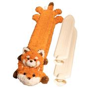 Longue Bouillotte Avec Housse Moelleuse,Bouillotte à Motif Renard Et Raton Laveur,Hot Water Bottle,Peluche Bouillote Animal Pour Regles Douloureuses, (1, 57 * 10cm)