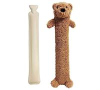 Longue Bouillotte,Bouillotte Ours Bouillotte Peluche Bouillotte De 2l Avec Housse En Peluche Douce,Bouillotte Amovible Et Lavable,Jolie Bouillotte En Peluche Douce,Bouillotte En Caoutchouc,Cadeau