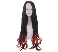 Longue démon Slayer Nezuko Kamado Cosplay perruques Kimetsu no Yaiba cheveux résistants à la chaleur Cosplay Costume perruques + casquette de perruque gratuite PL-180 1