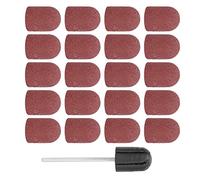 Longue durée de vie de rendement élevé de haute résistance pour des amateurs d'art d'ongle 13x19mm 20 morceaux Peu de perceuse de ponçage d'ongle de chapeau d'art de clou (Brun)