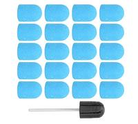 Longue durée de vie de rendement élevé de haute résistance pour des amateurs d'art d'ongle 13x19mm 20 morceaux Peu de perceuse de ponçage d'ongle de chapeau d'art de clou (Bleu)