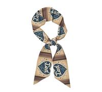 Longue écharpe en satin de soie pour WHJDPP fête des pères amour papa impression vêtements accessoires doux et confortables pour rendez-vous galant, voyage fête