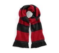 Longue Écharpe Rayée - B479 - Noir Et Rouge