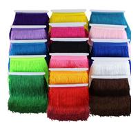 Longue Frange En Dentelle De Polyester, 10 Yards, 15cm De Largeur, Ruban De Garniture De Dentelle Cousu Robe Latine, Rideau De V¿ºtement De Sc¿¿Ne, Accessoires De Bricolage