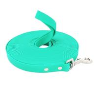 Longue laisse imperméable en PVC facile à nettoyer pour chiens de petite, moyenne et grande taille (bleu clair, 1,5 cm x 10 m)