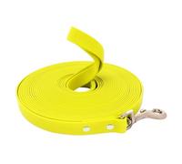 Longue laisse imperméable en PVC facile à nettoyer pour chiens de petite, moyenne et grande taille (jaune, 1,5 cm x 15 m)