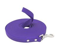 Longue laisse imperméable en PVC facile à nettoyer pour chiens de petite, moyenne et grande taille (violet, 1,5 cm x 3 m)