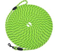 Longue Laisse pour Chien de Formation, 4,5 m, Corde en Nylon réfléchissante avec Crochet Rotatif, Laisse agilité pour Chiens de Petite, Moyenne Taille, Marche en Plein air, randonnée, Vert