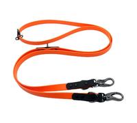 Longue laisse pour chiens - Sangle enrobée en caoutchouc, laisse d'entraînement robuste - Ligne pour chiens en PVC résistant aux intempéries. Livré avec deux clips métalliques sûrs. Une corde de tract