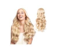 Longue Perruque Blond Ondulée pour Femmes, 27""/70cm Longs Cheveux Synthétiques Bouclés Perruques Raie Moyenne Blonde, Longue Bou