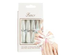 Longue presse à ballet sur les ongles,Presse à ballet cercueil sur les ongles | Colle acrylique extra longue à couverture complète sur les ongles - Colle acrylique artificielle réutilisable de clous s
