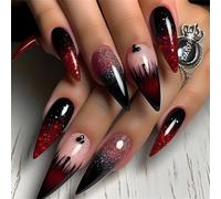 Longue Presse Sur Les Ongles Couvertures Complètes Artificielles Amande False Manucure Accessoires Pour Les Femmes 24pcs Stick On Nail