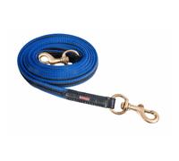 Longue rêne pour cheval en caoutchouc tressé Karlslund Bleu 250 cm